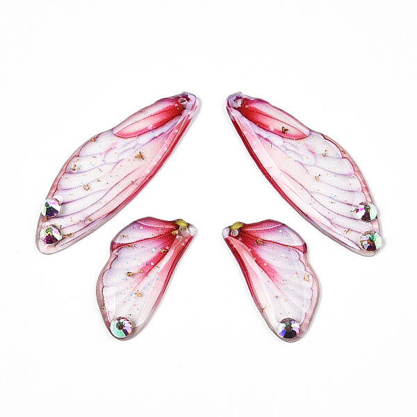 Epoxy Resin Butterfly Wing Pendants