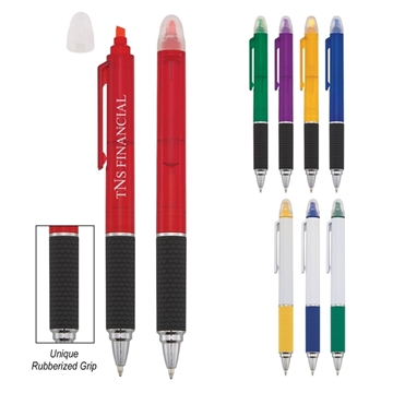 250 Custom Sayre Highlighter Pen - Rubber Grip