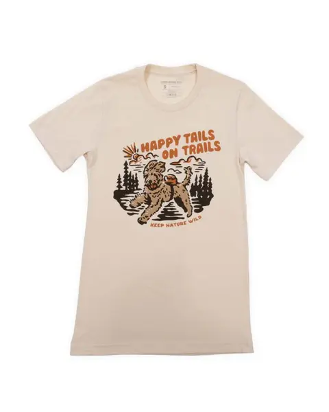 Happy Tails on Trails Forest Unisex Tee | Cholla | Size: M