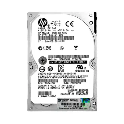 518194-003 HP 146GB 3Gb/s SAS 10000 2.5-inch Hard Drive