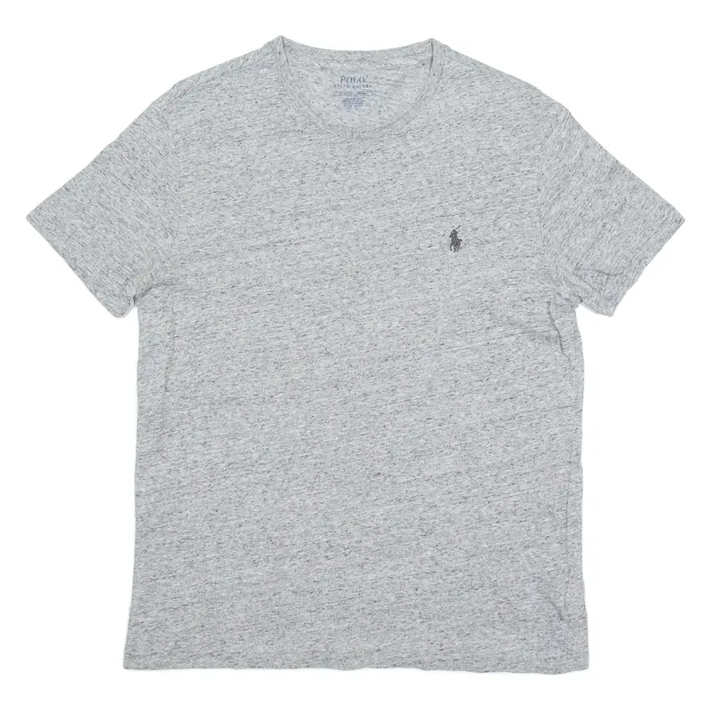 POLO RALPH LAUREN Mens T-Shirt Grey Crew Neck S