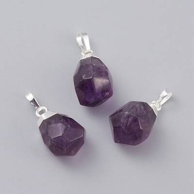 Natural Amethyst Pendants