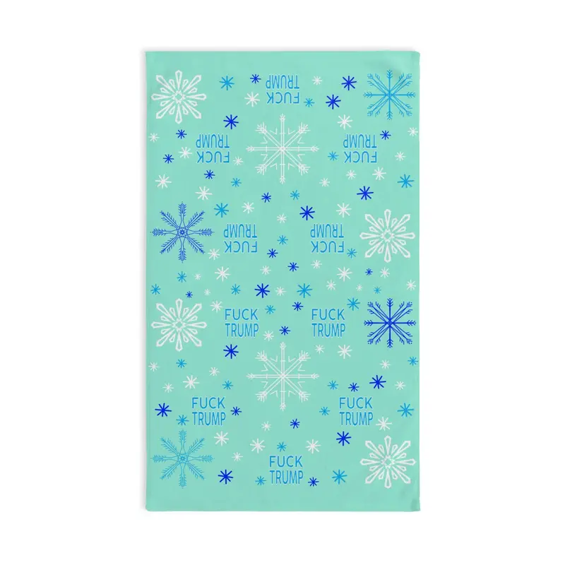 Subtle Blue Snow Hand Towel