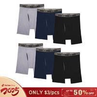 SIEANE Men's Boxer Briefs, Soft and Breathable Cotton Underwear with Comfort and Flex Waistband, Multipack