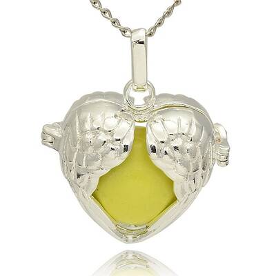 Silver Color Plated Brass Hollow Heart Cage Pendants