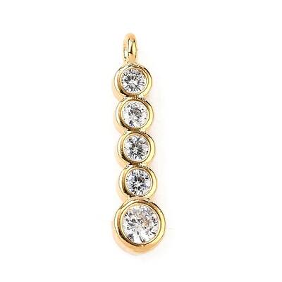 Brass Micro Pave Cubic Zirconia Pendants