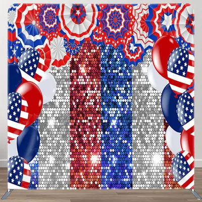Glitter Bokeh Fabric Backdrop Cover for Independence Day - Aperturee