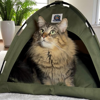 GlobHarb Portable Cat Tent House, Tent for Small Puppies and Kittens, Foldable Pet Tent, Cat Camping Tent, Pet Supplies for S...