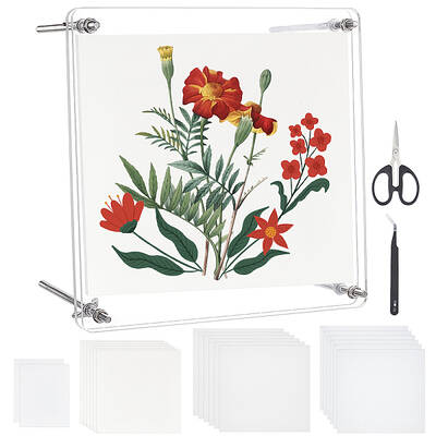 Square Transparent Acrylic Flower Press Plates