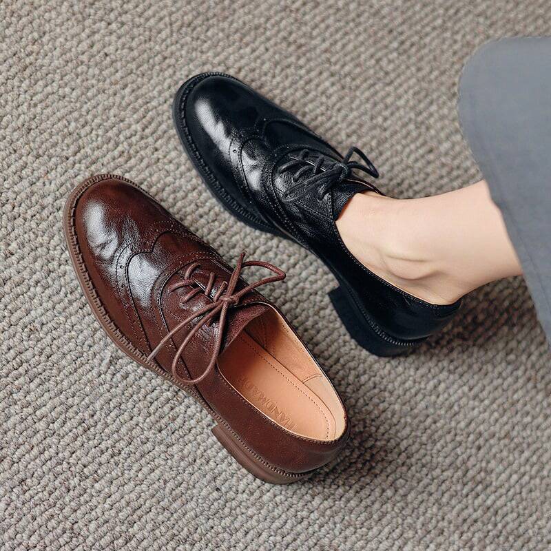 CHIKO Beagan Round Toe Block Heels Oxfords Shoes