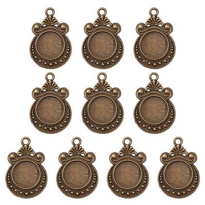Tibetan Style Zine Alloy Pendant Cabochon Settings