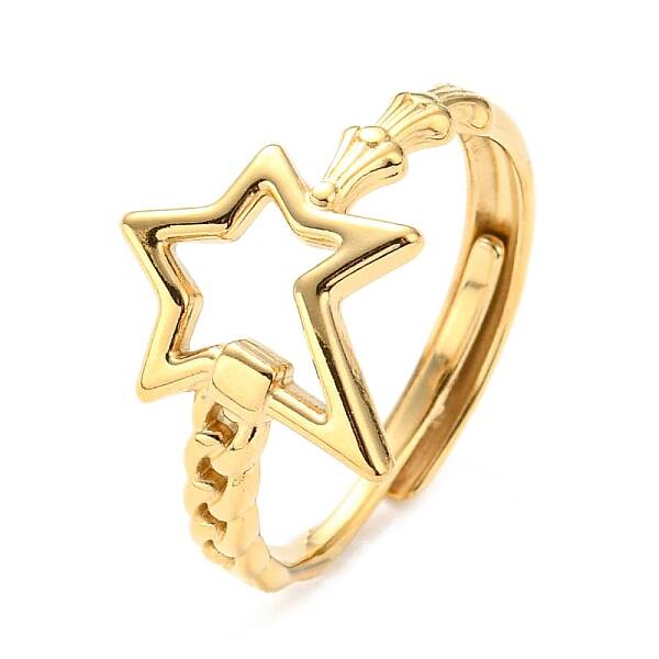 304 Stainless Steel Adjustable Ring for Women
