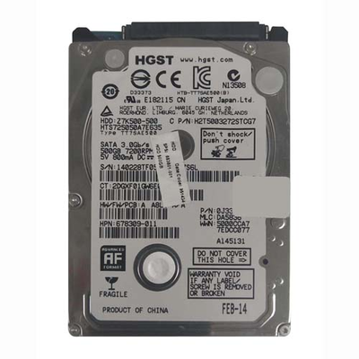 678309-011 HP 500GB 7200RPM SATA 6Gb/s 32MB Cache 2.5-inch Hard Drive