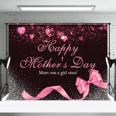 Mon Was A Girl Once Bokeh Heart Mothers Day Backdrop - Aperturee