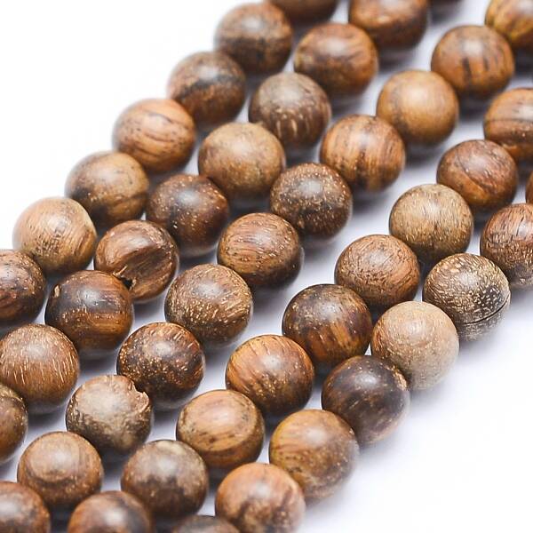 Natural African Padauk Wood Beads Strands