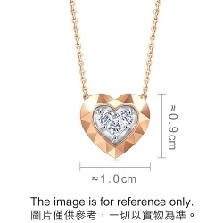 18K White & Red Gold Diamond Necklace