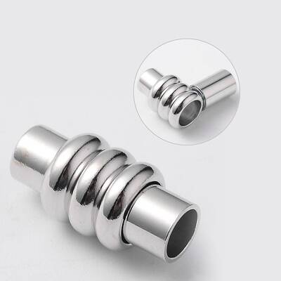 Column Brass Magnetic Clasps with Glue-in Ends