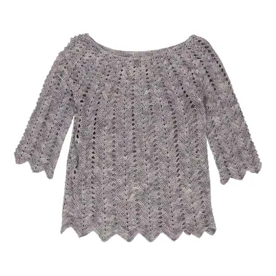 Unbranded Crochet Top - Medium Grey Cotton Blend