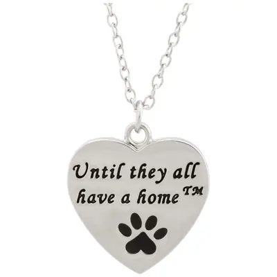 Until They All have a Home Necklace - Dog Bone