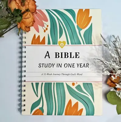 A Bible Study in One Year - 52-Week Study, A 365-Day Spiritual Journey with Daily Prayer and Notes, Ideal Faith Gift for Men ...