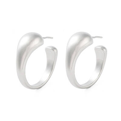 Brass Ring Stud Earrings