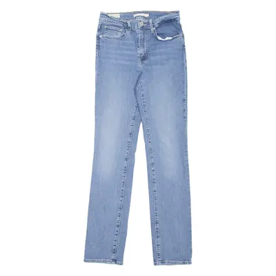 LEVI'S 724 High Rise BIG E Womens Jeans Blue Straight Stone Wash W27 L32
