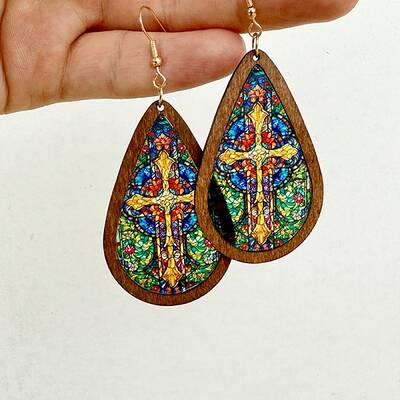 Acrylic Teardrop Dangle Earrings