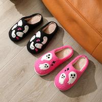 Unisex Winter Cotton Slippers with Plush Lining Round Toe Slip-On Slippers for Daily Wear – Fabric Upper, Warm & Non-Slip