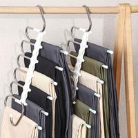 Foldable Pants Hanger for Closet Organizer, Multi-layer Stainless Steel Folding Clothes Hanger - Jeans Scarf Skirt, Room Deco...