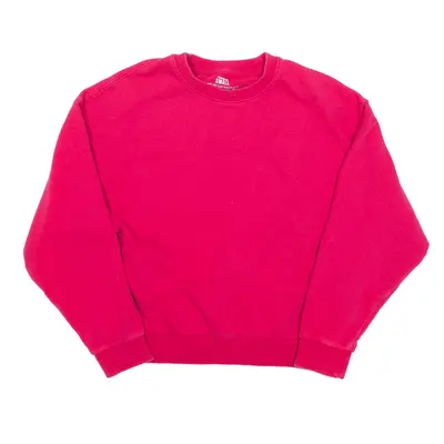 Sweatshirt Pink Crew Neck Womens S