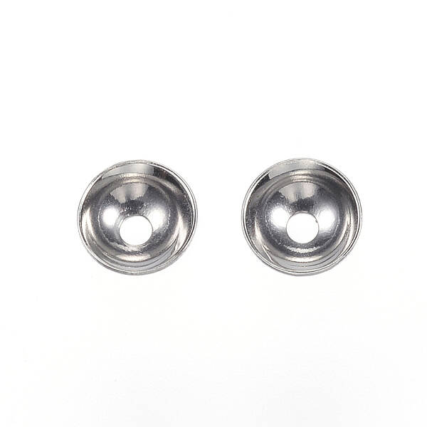 Tarnish Resistant 201 Stainless Steel Bead Caps