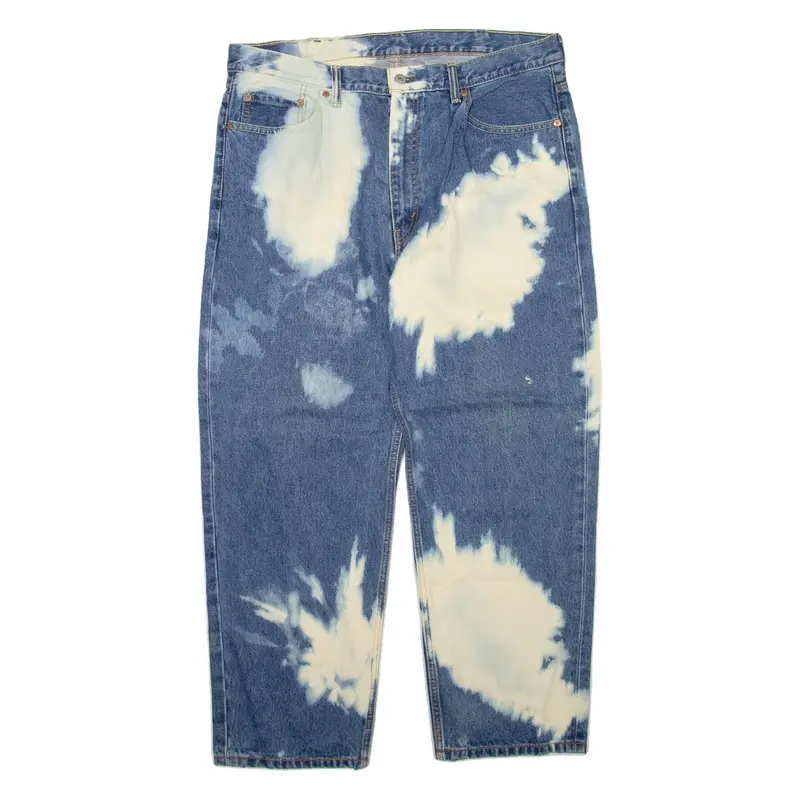 LEVI'S 550 Jeans Mens Blue Relaxed Straight Acid Wash W40 L29