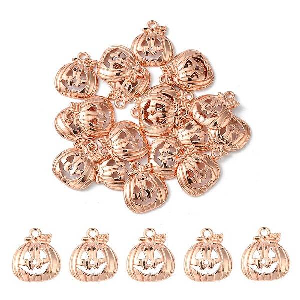 20Pcs Halloween Pumpkin Jack-O'-Lantern Alloy Pendants
