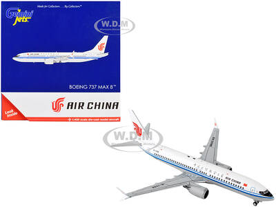 Boeing 737 MAX 8 Commercial Aircraft Air China White with Blue Stripes 1/400 Diecast Model Airplane by GeminiJets