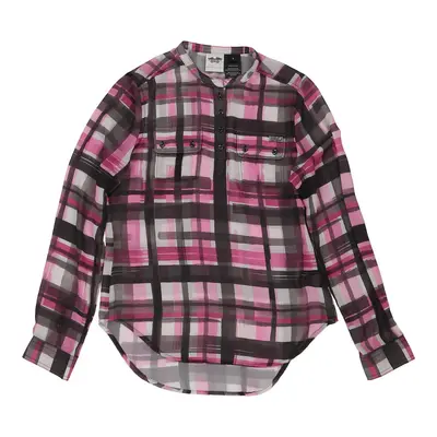 Harley Davidson Checked Mesh Top - Small Pink Polyester