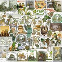 Frog & Toad Pattern Sticker, 50pcs/set Creative Cartoon Decorative Sticker, DIY Decals Stickers for Water Bottle, Laptop, P...