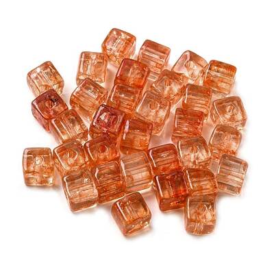 500Pcs Transparent Crackle Glass Beads