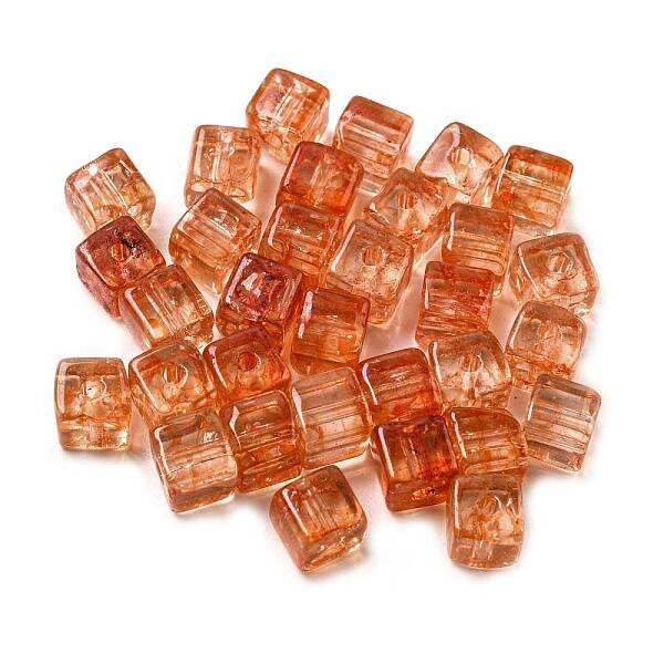 500Pcs Transparent Crackle Glass Beads