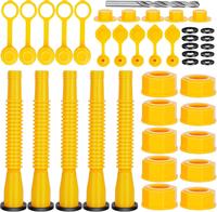 Gas Can Spout Replacement, Gas Can Nozzle, (5 Kit-Yellow) Flexible Pour Nozzle Suitable for Most 1/2/5/10 Gal Oil Cans, Fuel ...