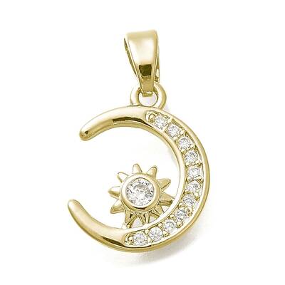 Brass Micro Pave Cubic Zirconia Pendants