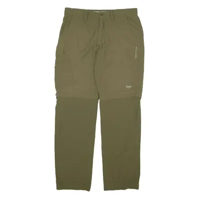 RAMPUR Detachable Legs Mens Trousers Green Regular Straight W32 L30