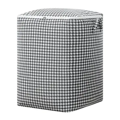 Houndstooth Pattern Clothes Storage Bag, 1 Count Large Capacity Zipper Storage Bag, Household Storage Organizer for Clothes &...