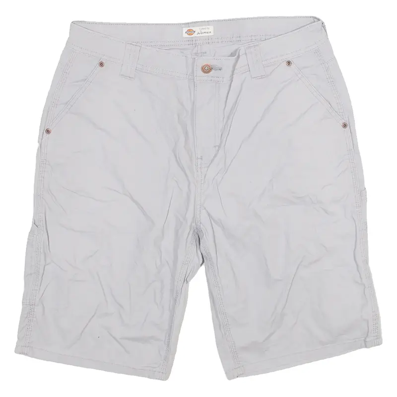 DICKIES Womens Cargo Shorts Grey Relaxed L W34