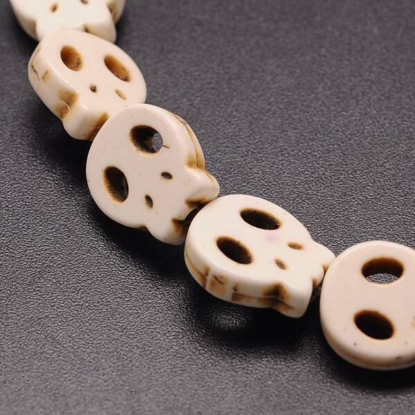 Skull Synthetic Turquoise Beads Strands