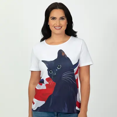 Americana Cat Tee - XL