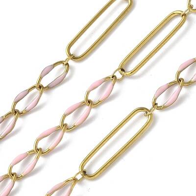 304 Stainless Steel Enamel Figaro Chains