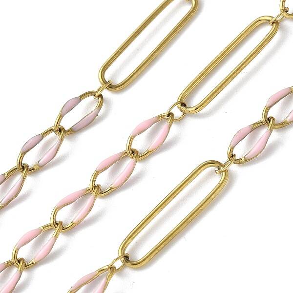 304 Stainless Steel Enamel Figaro Chains