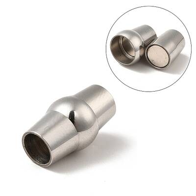 Tarnish Resistant 304 Stainless Steel Magnetic Clasps with Glue-in Ends