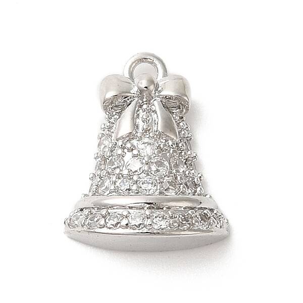 Brass Micro Pave Cubic Zirconia Charms