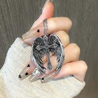 Stainless steel silver guardian angel wings cross necklace daily matching party necklace suitable for any scene